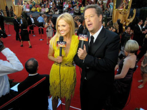 Emmys Red-carpet - Jessica Holmes - KTLA TV Anchor & TV Host with Sam Rubin