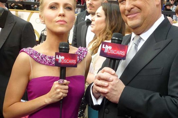 Oscars Red-carpet - Jessica Holmes - KTLA TV Anchor & TV Host with Sam Rubin